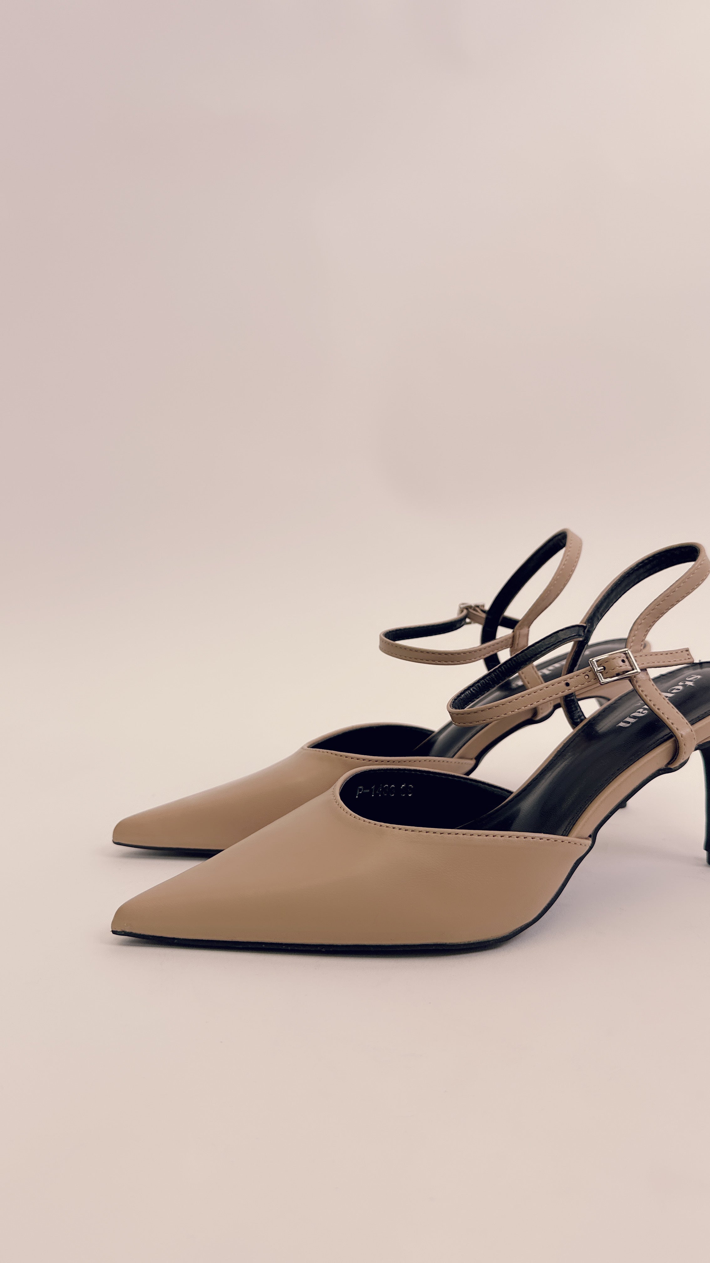 Slingback beige scuro P1433