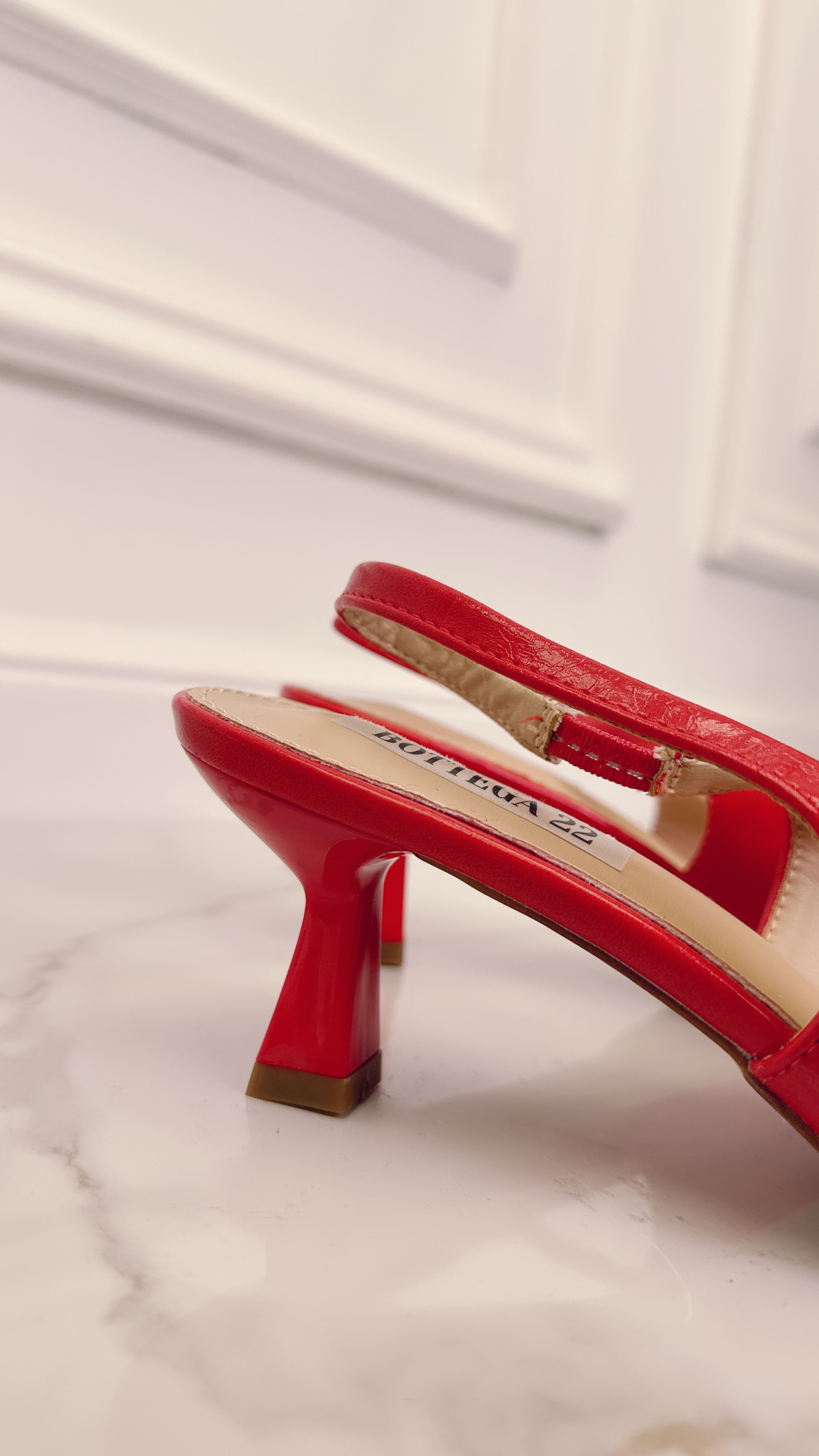 Slingback fiocco rosso