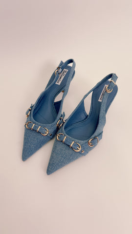 Slingback denim